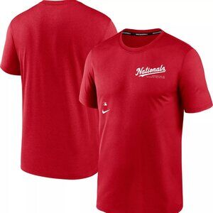 Washington Nationals Men's Nike Red Authentic Collection Early Work Tee